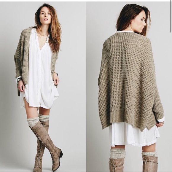 Free People Breeze Waffle Knit Cardigan - Picture 10 of 10